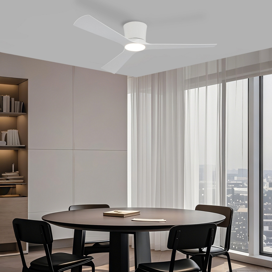 ZEVENTI - LED himmennettävä kattotuuletin AUREX LED/24W/230V 3000/4000/6000K Wi-Fi Tuya valkoinen + kaukosäädin