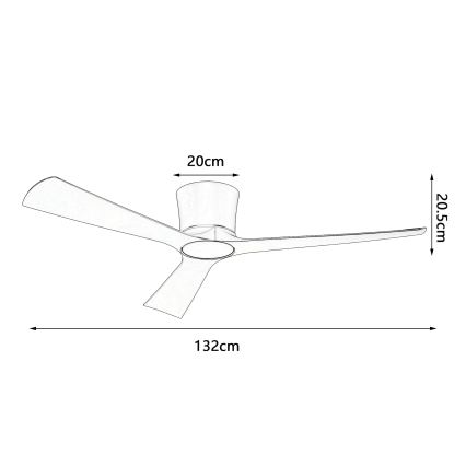 ZEVENTI - LED himmennettävä kattotuuletin AUREX LED/24W/230V 3000/4000/6000K Wi-Fi Tuya valkoinen + kaukosäädin