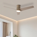 ZEVENTI - LED-kattotuuletin BARROSA LED/18W/230V 3000/4000/6000K Wi-Fi Tuya beige + kaukosäädin