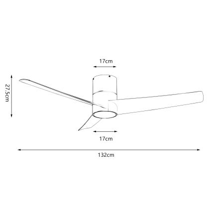 ZEVENTI - LED-kattotuuletin BARROSA LED/18W/230V 3000/4000/6000K Wi-Fi Tuya musta + kaukosäädin