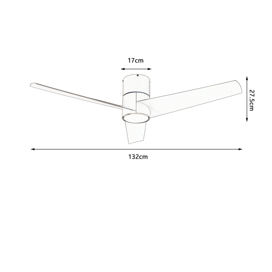 ZEVENTI - LED-kattotuuletin BARROSA LED/18W/230V 3000/4000/6000K Wi-Fi Tuya beige + kaukosäädin