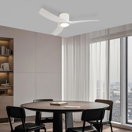 ZEVENTI - LED-himmennettävä kattotuuletin ORBITO LED/24W/230V 3000/4000/6000K Wi-Fi Tuya valkoinen + kaukosäädin