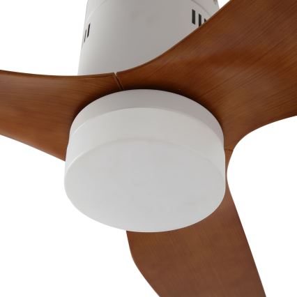 ZEVENTI - LED Kattotuuletin PADUA LED/18W/230V 3000/4000/6000K Wi-Fi Tuya valkoinen/ruskea + kaukosäädin
