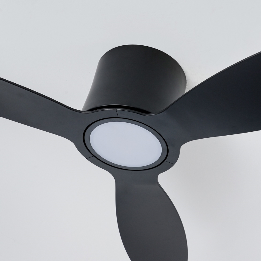 ZEVENTI - LED himmennettävä kattotuuletin VENTORA LED/24W/230V 3000/4000/6000K Wi-Fi Tuya musta + kaukosäädin