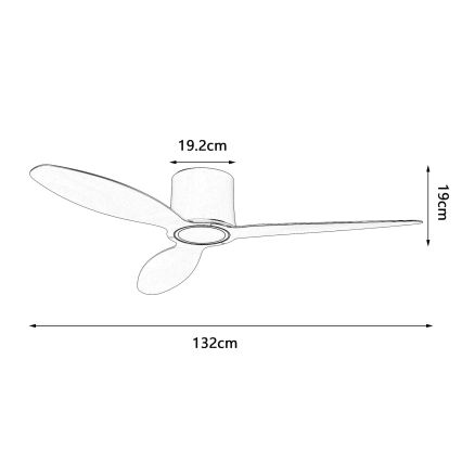 ZEVENTI - LED himmennettävä kattotuuletin VENTORA LED/24W/230V 3000/4000/6000K Wi-Fi Tuya musta + kaukosäädin