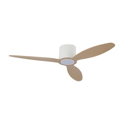 ZEVENTI - LED Himmennettävä kattotuuletin VENTORA LED/24W/230V 3000/4000/6000K Wi-Fi Tuya valkoinen/tammi + kaukosäädin