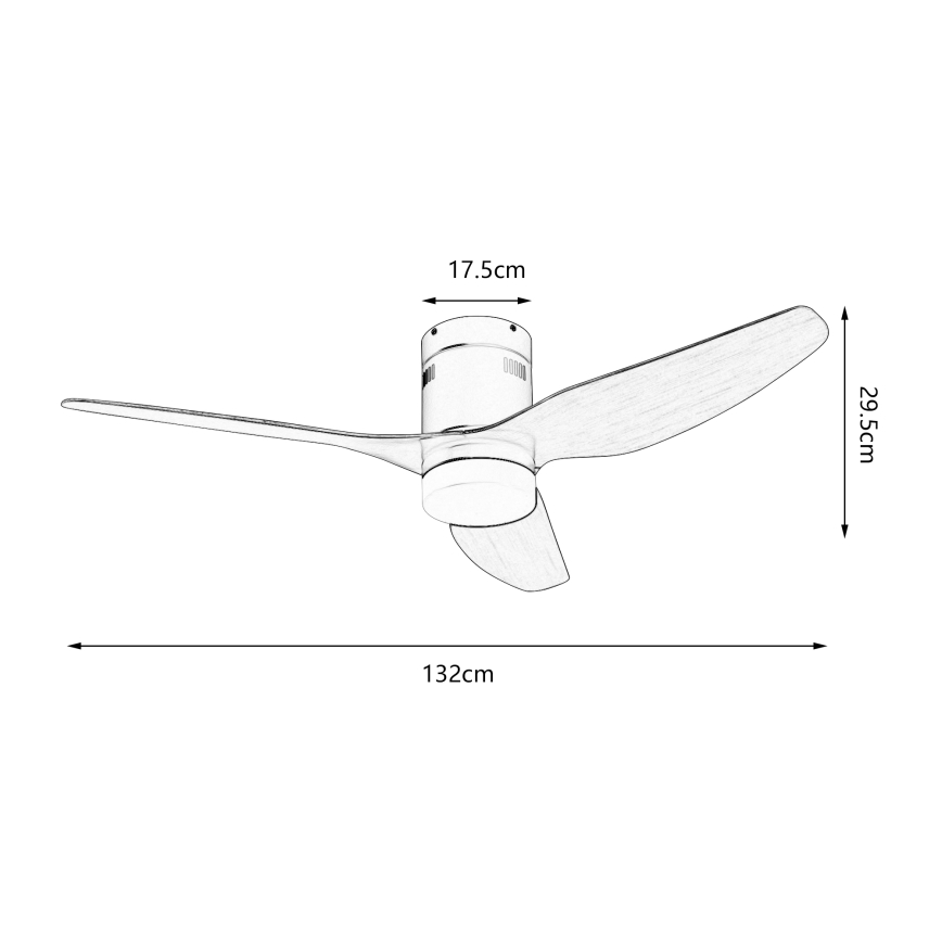 ZEVENTI - LED-kattotuuletin PADUA LED/18W/230V 3000/4000/6000K Wi-Fi Tuya valkoinen/ruskea + kaukosäädin