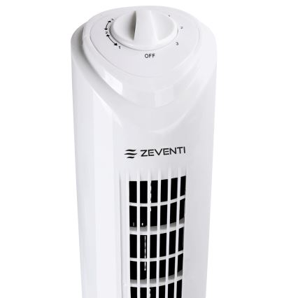 ZEVENTI - Pylvästuuletin FLOW 45W/230V valkoinen