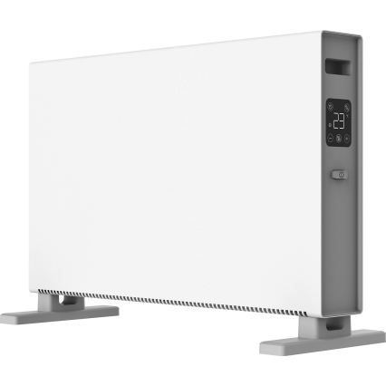 ZEVENTI - Sähköinen suora-/konvektorilämmitin LCD-näytöllä 1250/2000W/230V valkoinen + kaukosäädin