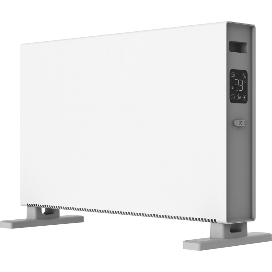 ZEVENTI - Sähköinen suora-/konvektorilämmitin LCD-näytöllä 1250/2000W/230V valkoinen + kaukosäädin