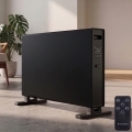 ZEVENTI - Sähköinen suora lämmitin/konvektori LCD-näytöllä 1250/2000W/230V musta + kaukosäädin