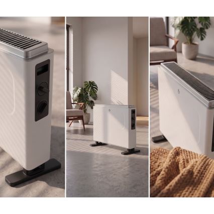 ZEVENTI - Sähköinen suoralämmitin/konvektori 800/1200/2000W/230V valkoinen