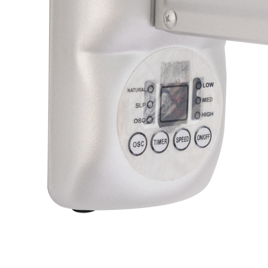 ZEVENTI - Seinäkiinnitteinen tuuletin FANNY 50W/230V halkaisija 45 cm mattakromi + kaukosäädin