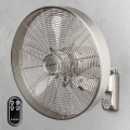 ZEVENTI - Seinäkiinnitteinen tuuletin FREEZE 50W/230V Ø 45 cm mattakromi + kaukosäädin