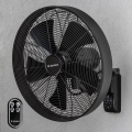 ZEVENTI - Seinäpuhallin FREEZE 50W/230V Ø 45 cm musta + kaukosäädin