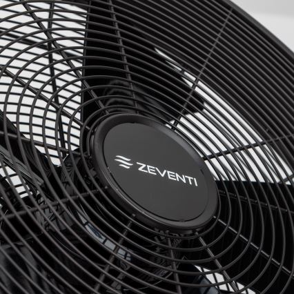 ZEVENTI - Seinäpuhallin FREEZE 50W/230V Ø 45 cm musta + kaukosäädin