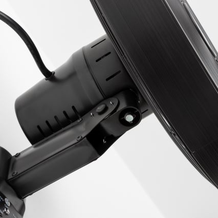 ZEVENTI - Seinäpuhallin FREEZE 50W/230V Ø 45 cm musta + kaukosäädin