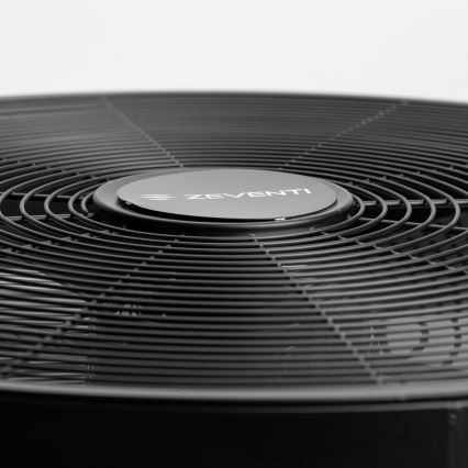 ZEVENTI - Seinäpuhallin FREEZE 50W/230V Ø 45 cm musta + kaukosäädin
