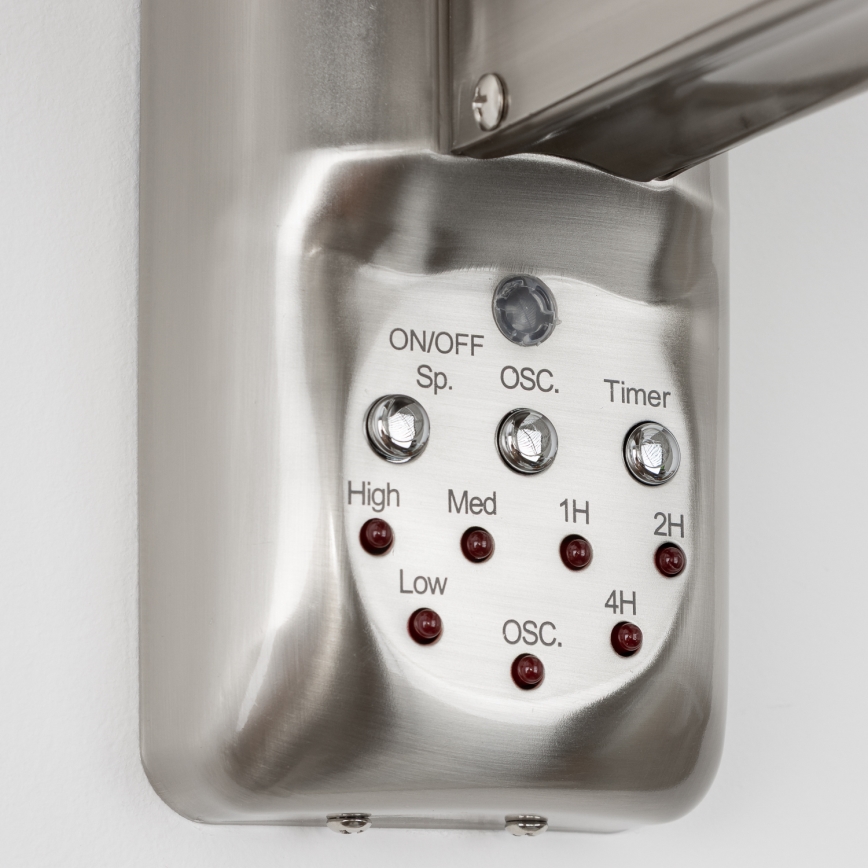 ZEVENTI - Seinätuuletin FREEZE 50W/230V halkaisija 40 cm mattakromi + kauko-ohjaus