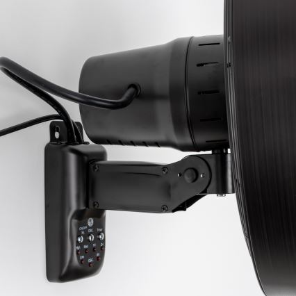 ZEVENTI - Seinätuuletin FREEZE 50W/230V halkaisija 40 cm musta + kauko-ohjaus