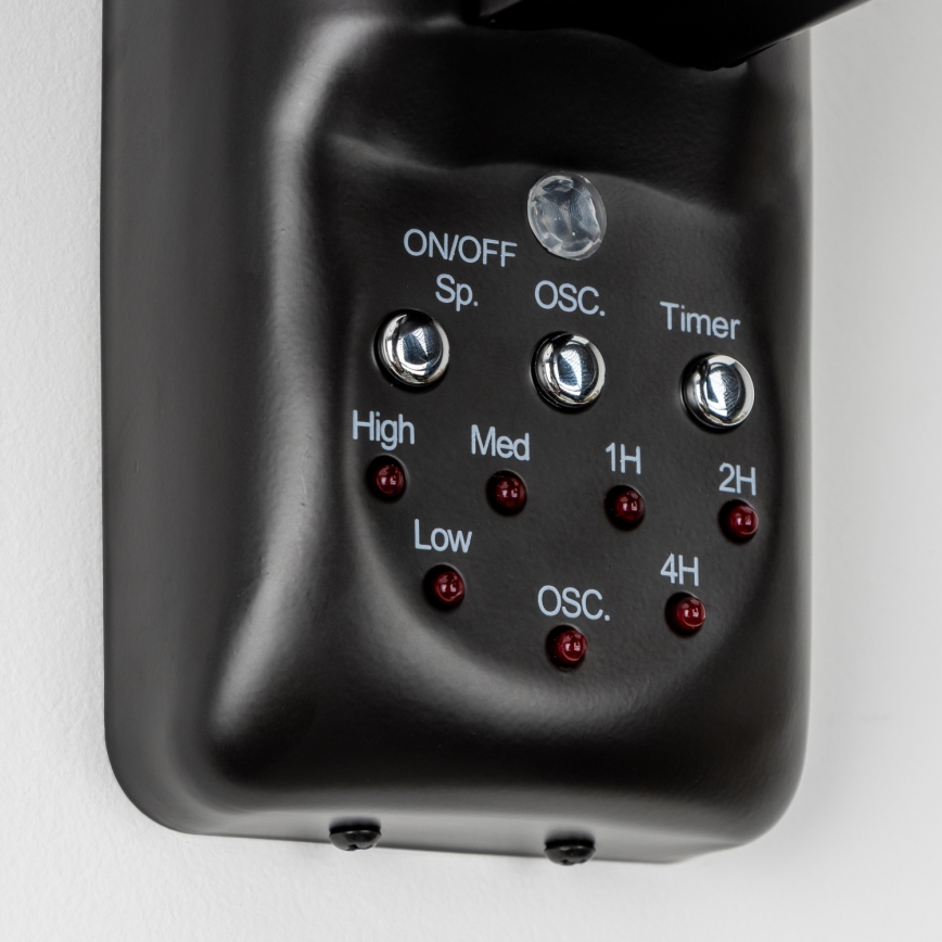 ZEVENTI - Seinätuuletin FREEZE 50W/230V halkaisija 40 cm musta + kauko-ohjaus