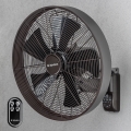 ZEVENTI - Seinätuuletin FREEZE 50W/230V, halkaisija 45 cm, musta/ruskea + kaukosäädin