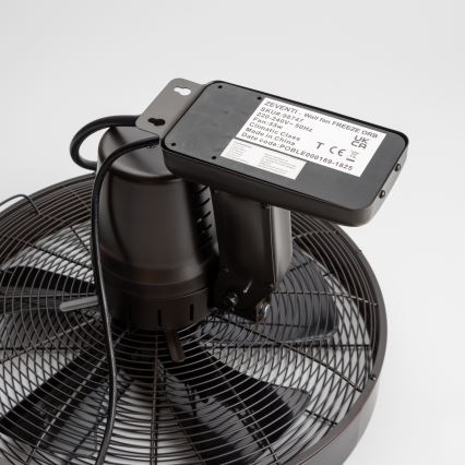 ZEVENTI - Seinätuuletin FREEZE 50W/230V, halkaisija 45 cm, musta/ruskea + kaukosäädin