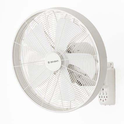 ZEVENTI - Seinätuuletin FREEZE 50W/230V Ø 45 cm valkoinen + kaukosäädin