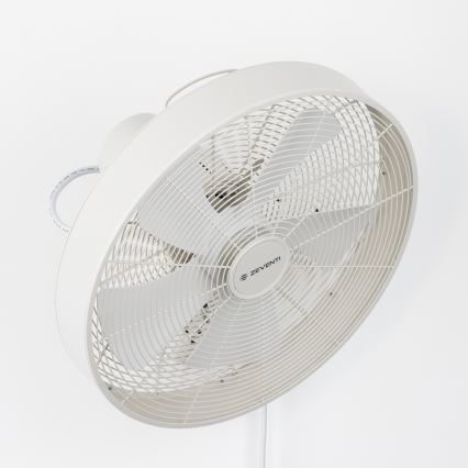 ZEVENTI - Seinätuuletin FREEZE 50W/230V Ø 45 cm valkoinen + kaukosäädin