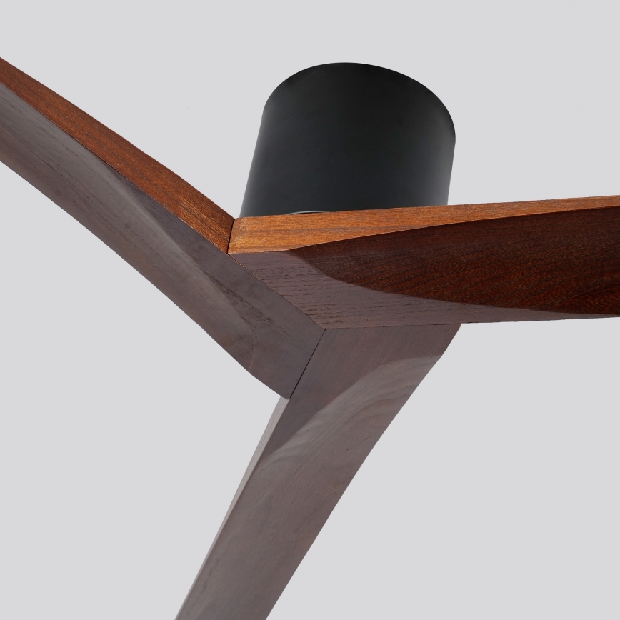 ZEVENTI - Kattotuuletin VELLON Wi-Fi Tuya musta/pähkinä + kaukosäädin