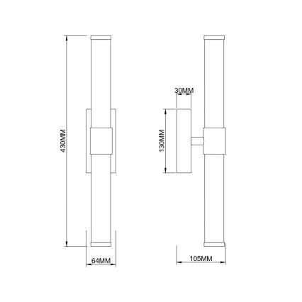 Zuma Line - LED-seinävalaisin LED/8W/230V messinki