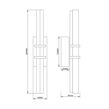 Zuma Line - LED-seinävalaisin LED/8W/230V kultainen