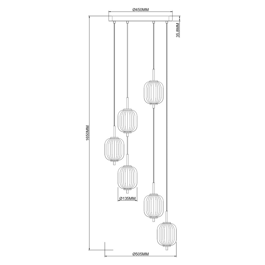 Zuma Line - LED-riippuvalaisin vaijerilla LED/34W/230V Ø 50,5 cm, kultainen