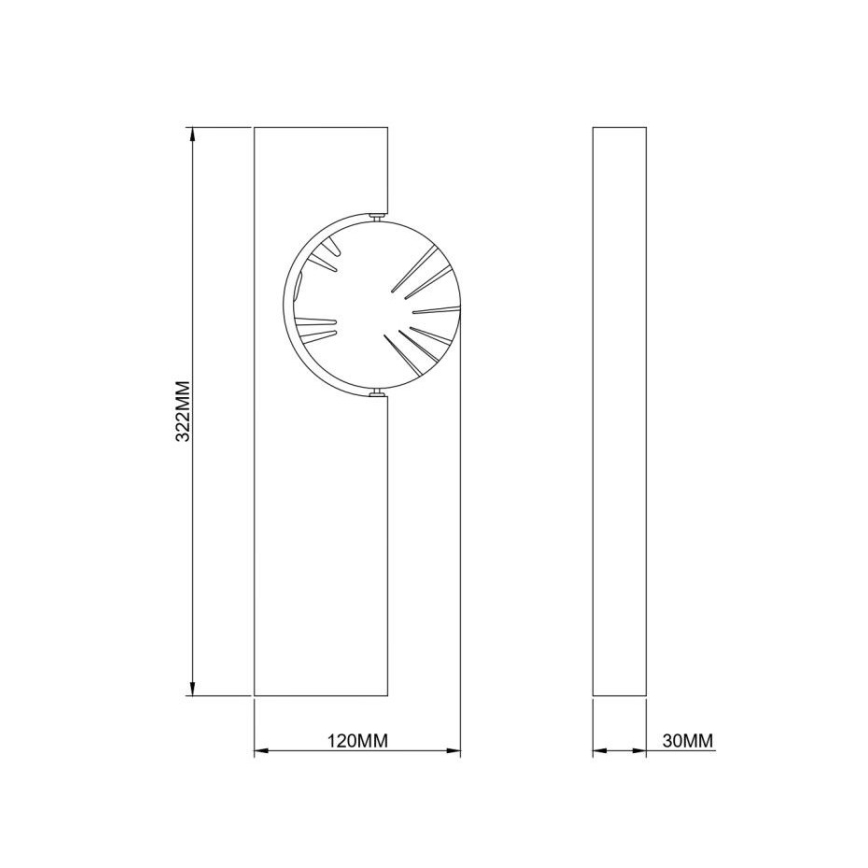 Zuma Line - LED-seinävalaisin LED/3W/230V musta/kulta