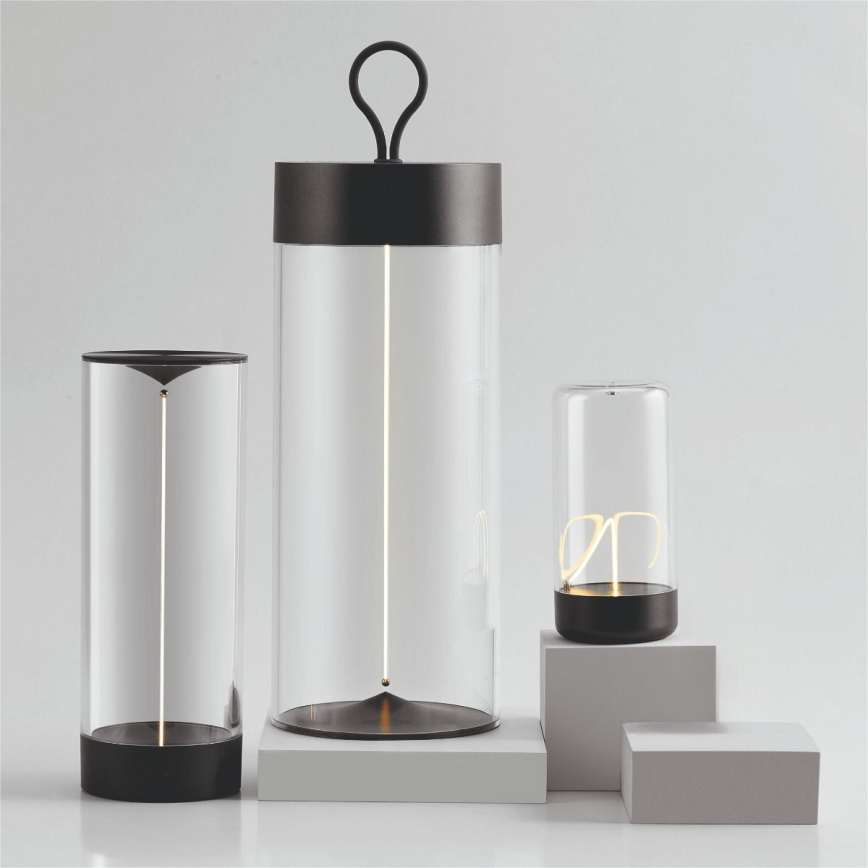 Zuma Line - LED himmennettävä ladattava pöytävalaisin LED/0,5W/230V musta IP54