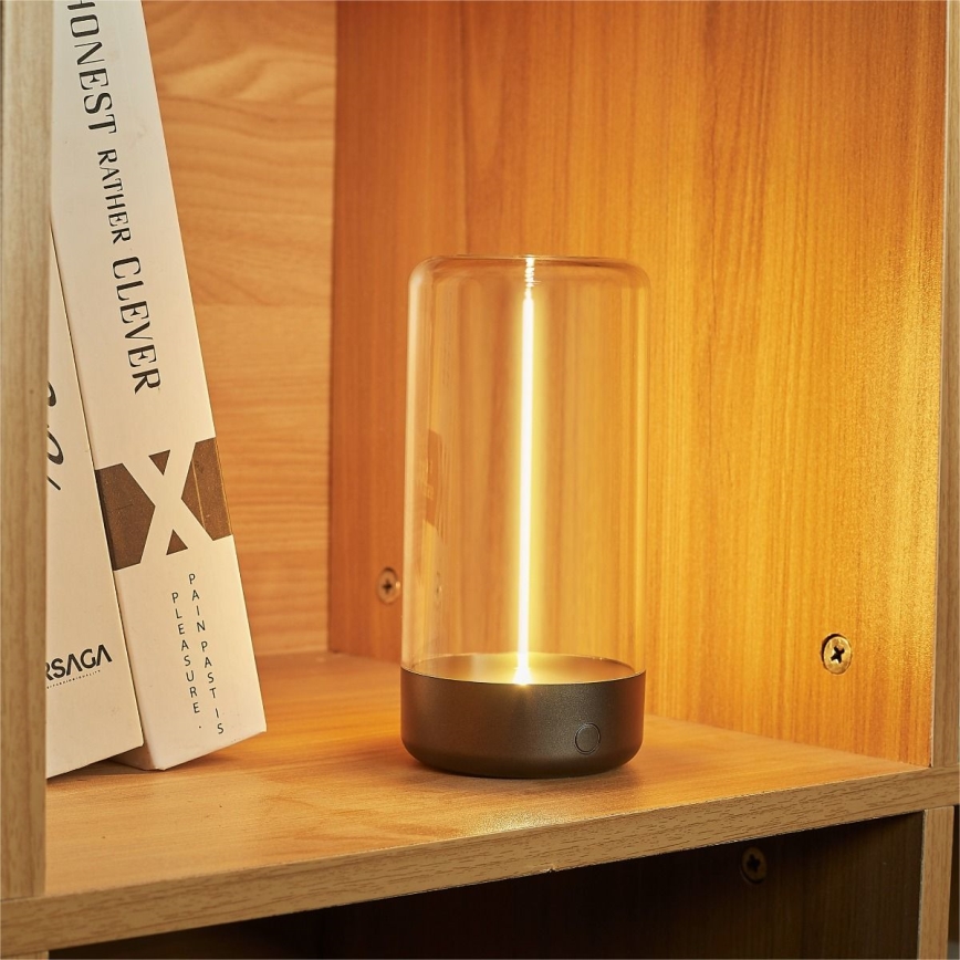 Zuma Line - LED himmennettävä ladattava pöytävalaisin LED/0,5W/230V musta IP54