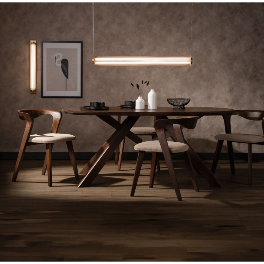 Zuma Line - LED himmennettävä riippuvalaisin kaapelilla LED/39W/230V 2700-6500K kullanvärinen + kaukosäädin