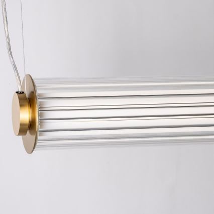 Zuma Line - LED himmennettävä riippuvalaisin kaapelilla LED/39W/230V 2700-6500K kullanvärinen + kaukosäädin
