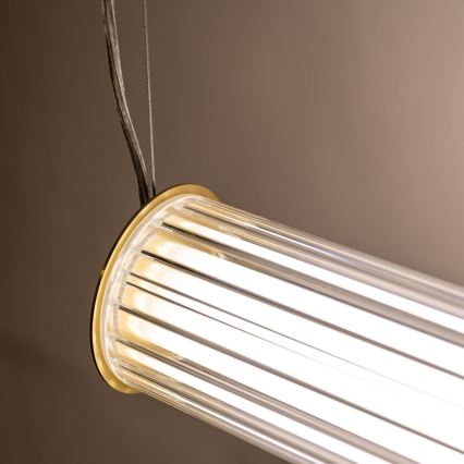 Zuma Line - LED himmennettävä riippuvalaisin kaapelilla LED/39W/230V 2700-6500K kullanvärinen + kaukosäädin