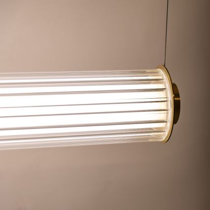 Zuma Line - LED himmennettävä riippuvalaisin kaapelilla LED/39W/230V 2700-6500K kullanvärinen + kaukosäädin