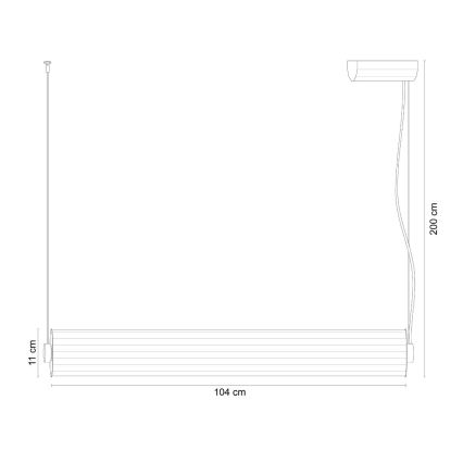 Zuma Line - LED himmennettävä riippuvalaisin kaapelilla LED/39W/230V 2700-6500K kullanvärinen + kaukosäädin