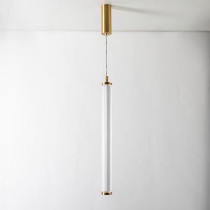 Zuma Line - LED-himmennettävä riippuvalaisin vaijerilla LED/26W/230V 2700-6500K kultainen + kaukosäädin