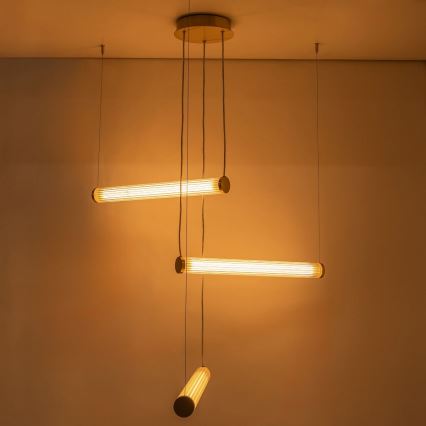 Zuma Line - LED himmennettävä riippuvalaisin kaapelilla LED/64W/230V 2700-6500K kultainen + kaukosäädin