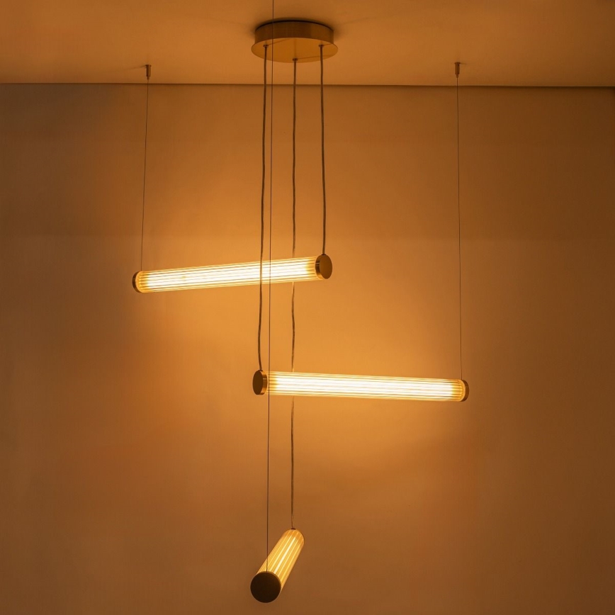 Zuma Line - LED himmennettävä riippuvalaisin kaapelilla LED/64W/230V 2700-6500K kultainen + kaukosäädin