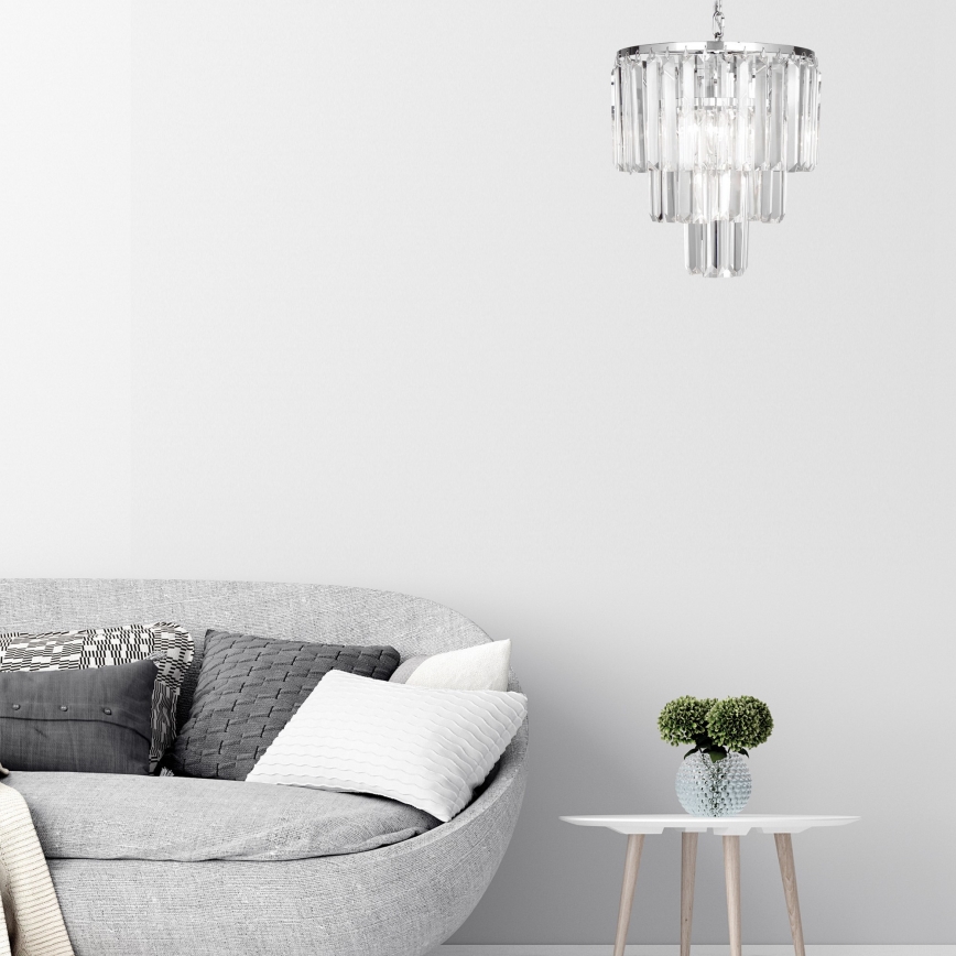 Zuma Line 17106/3+1 -CHR - Kristallikruunu AMEDEO 4xE14/40W/230V