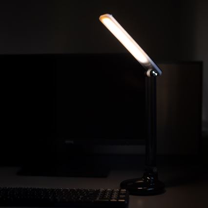 Zuma Line - LED-ladattava pöytävalaisin LED/6W/1200 mAh 3000/4500/6000K CRI 90 musta