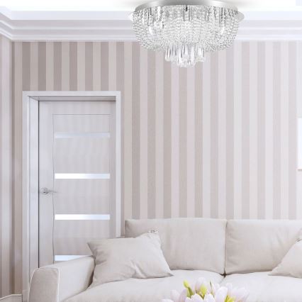 Zuma Line - Kattovalo 8xG9/25W/230V halkaisija 55 cm kiiltävä kromi