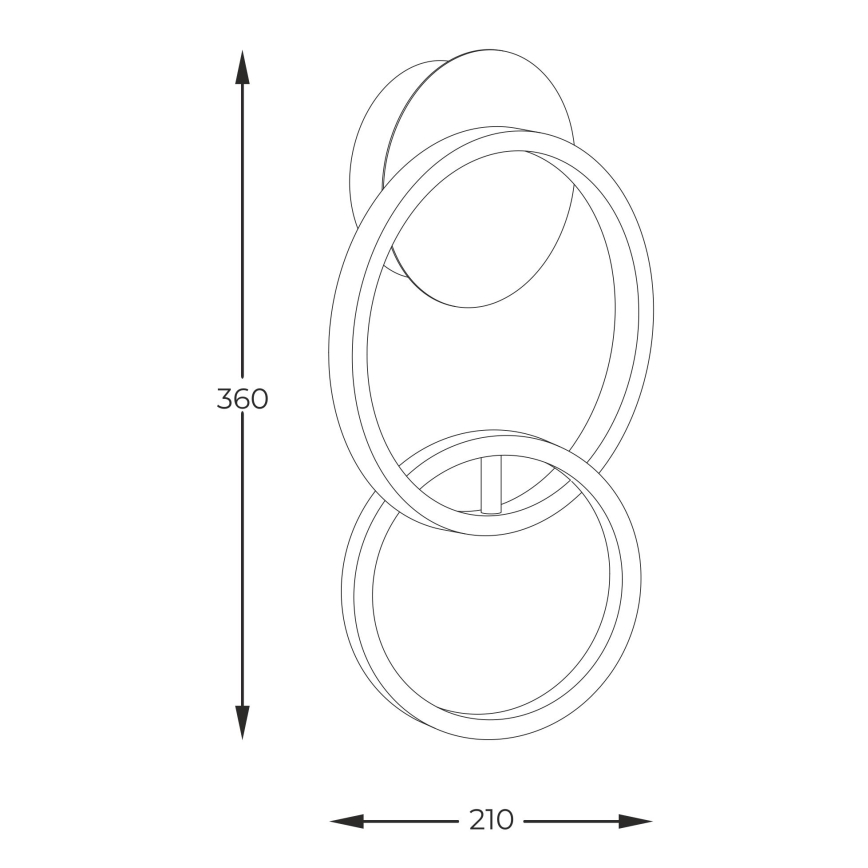 Zuma Line - LED-seinävalaisin LED/18W/230V 3000/4000/6000K kulta