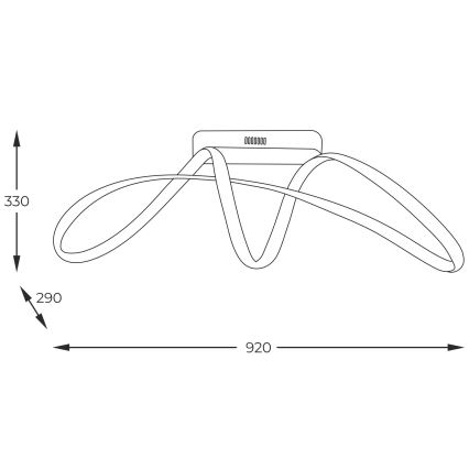 Zuma Line - Kiinteä LED-kattokruunu LED/50W/230V 3000/4000/6000K kulta