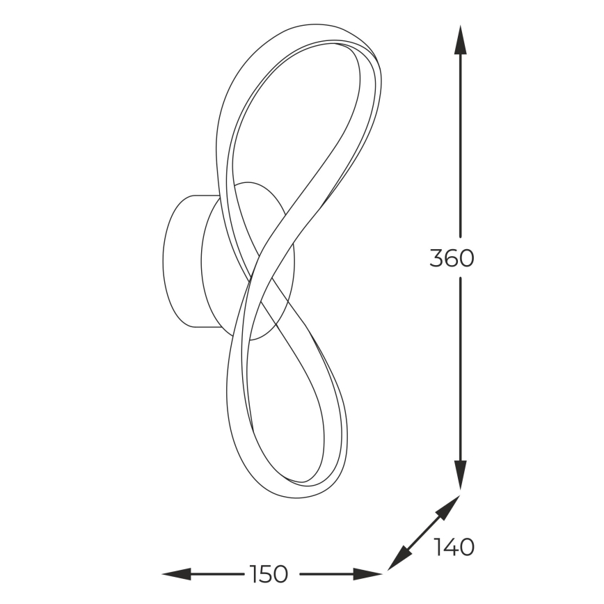 Zuma Line - LED-seinävalaisin LED/12W/230V 3000/4000/6000K kulta
